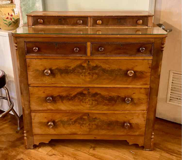 Antique Victorian Step Back Dresser
