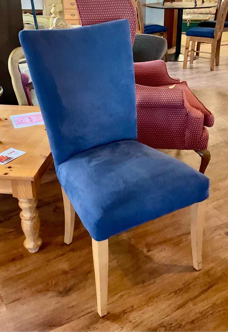 Blue Velvet Parsons Chair