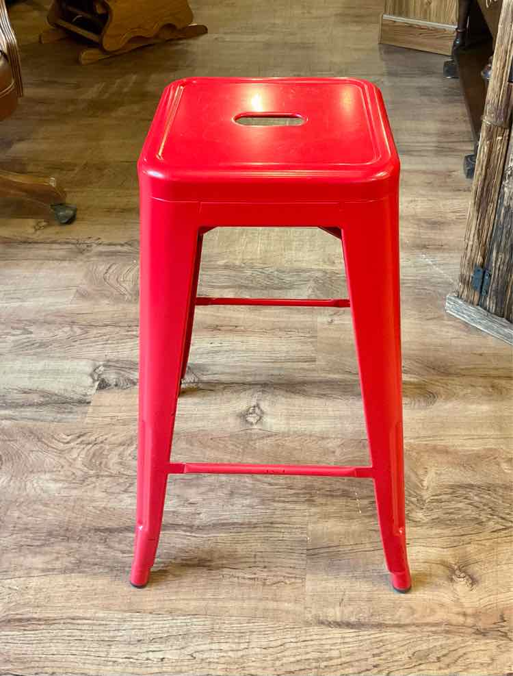 Red Industrial Stool