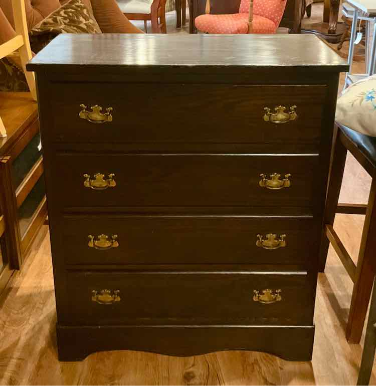 4 Drawer Dark Pine Dresser