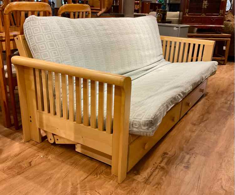 Natural Finish Futon w/ Storage