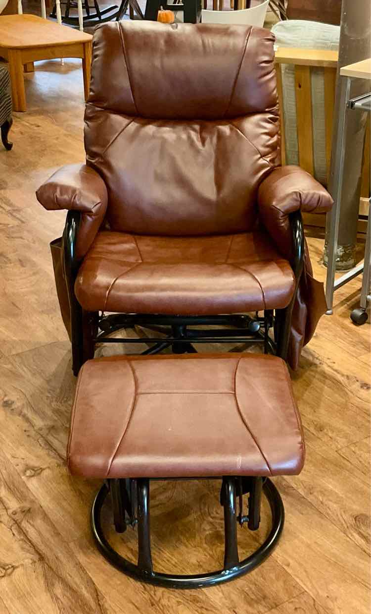 360 Swivel Reclining Glider w/ Foot Stool