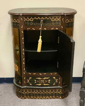 Ornate Hand Painted Entry Cabinet (Well-Loved)