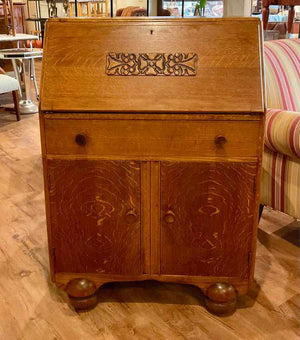 1930's Solid Oak Jentique Secretary Bureau