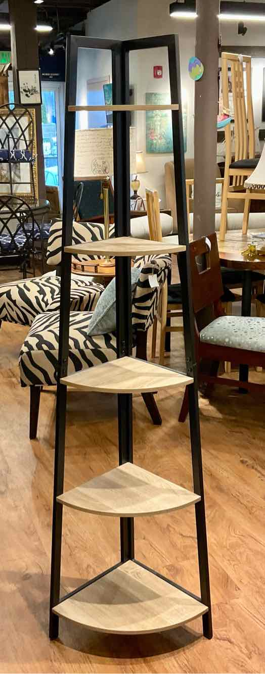 Rustic Industrial Style Corner Etagere
