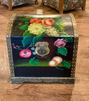 Lacquered Floral Trunk