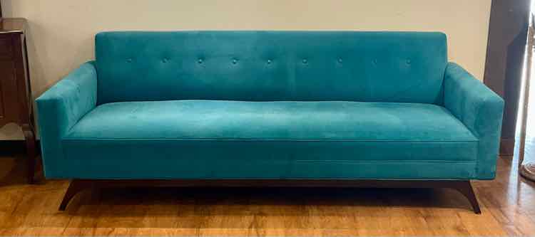 Dania Teal MCM Style Sofa