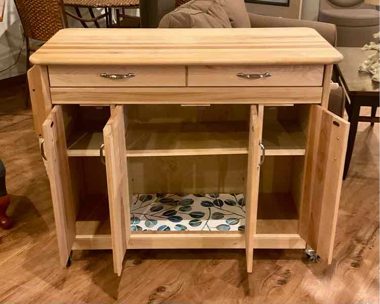 Catskill Craftsmen Rolling Butcher Block Island