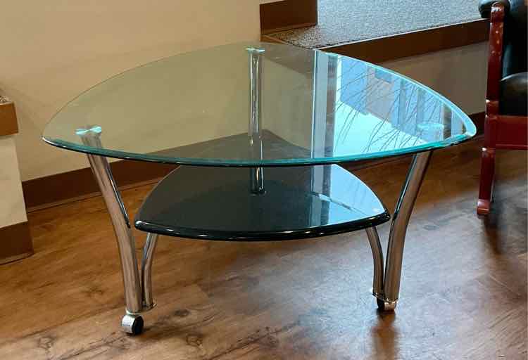 Rolling Post Modern Coffee Table