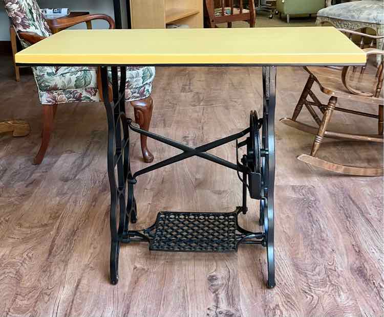 Upcycled Cast Iron Base Table