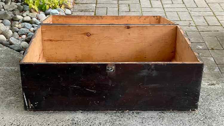 Vintage Primitive Wooden Trunk