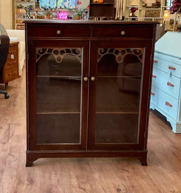 Antique Mahogany Book Cabinet