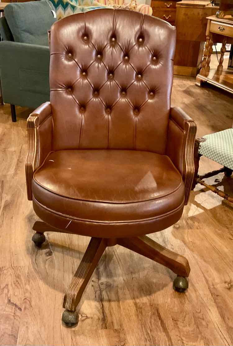 Vintage Tufted Desk Chair