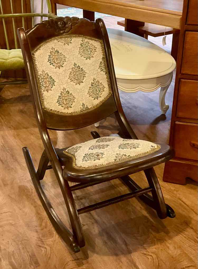 Vintage Folding Edwardian Rocking Chair