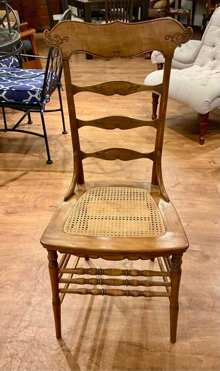 Vintage Victorian Cane Seat Chair (As-Is)