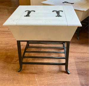 Custom Shiplap Storage Bin Side Table