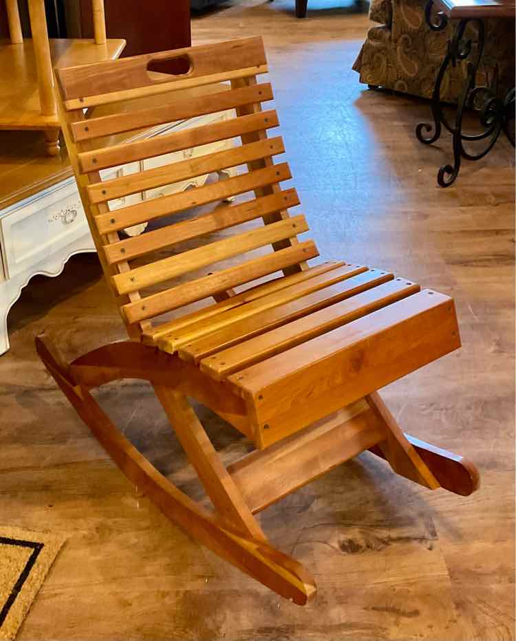 Indoor/Outdoor Hand Crafted Teak Rocking Chair