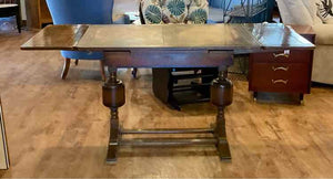 Vintage 1950's Snap Leaf Trestle Table