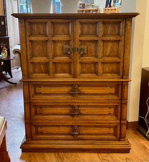 Vintage 1970's Drexel Heritage Highboy Dresser