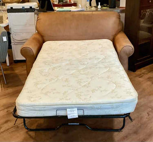 Flexsteel Thornton Leather Chair & A Half w/ Twin Sleeper Pull Out