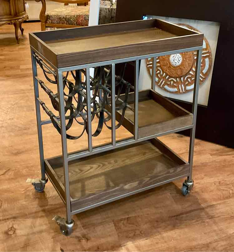 Rolling Wine Cart