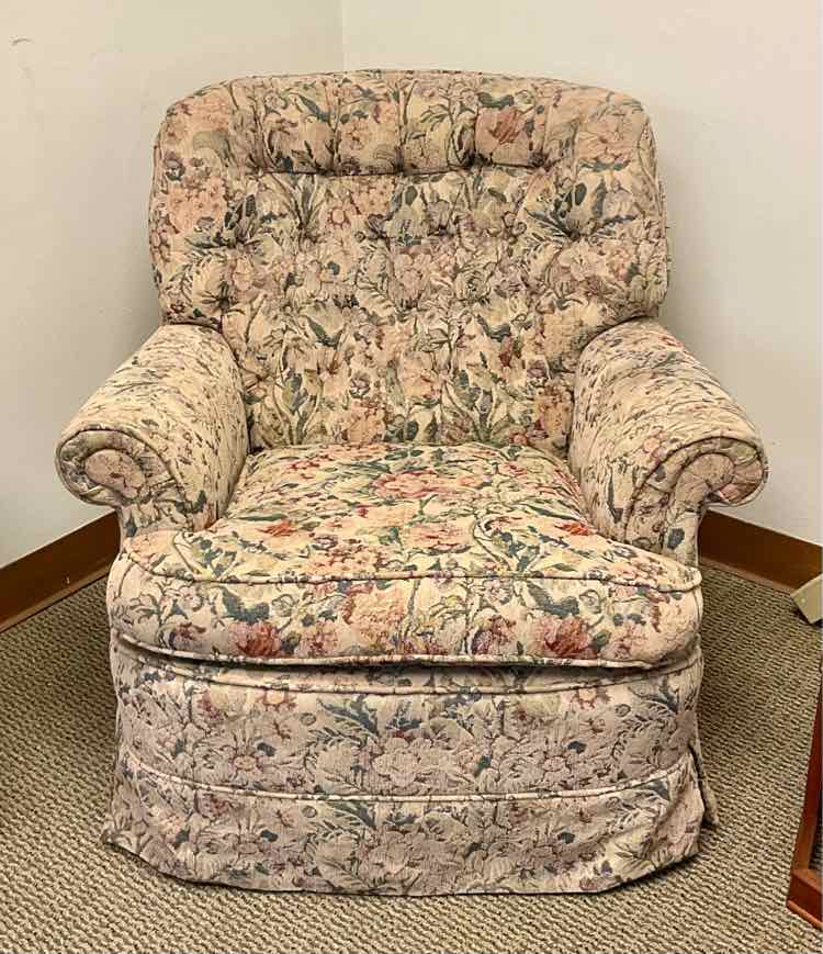 Well-Loved Floral Upholstered Rocker