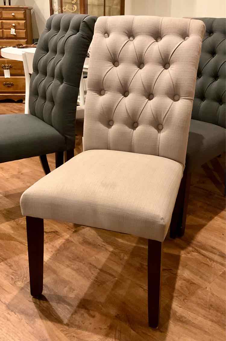 World Market Classic Tufted Dining Chair in Toast