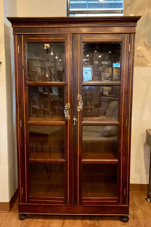 Vintage Primitive Solid Hardwood Display Cabinet