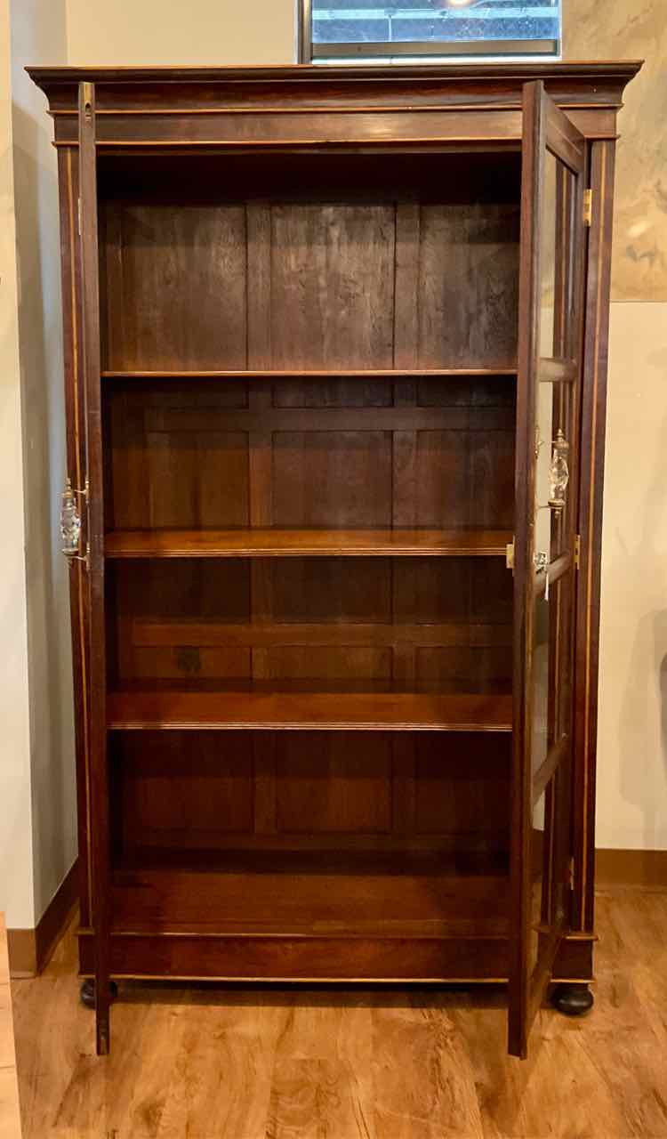 Vintage Primitive Solid Hardwood Display Cabinet