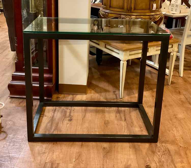 Glass &amp; Steel Console Table