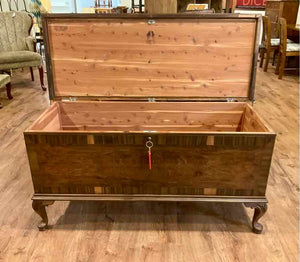 Vintage Queen Anne Style Lane Cedar & Walnut Chest