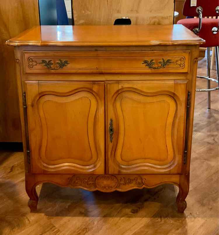 Vintage 19th Century French Cherrywood Baroque Cabinet