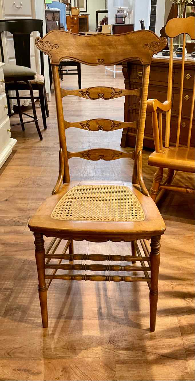 Vintage Victorian Cane Seat Chair
