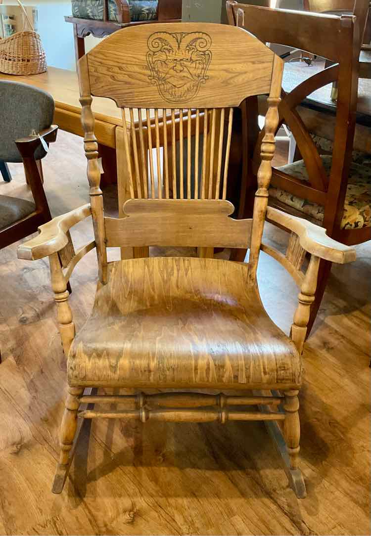 Vintage Carved Green Man Rocker