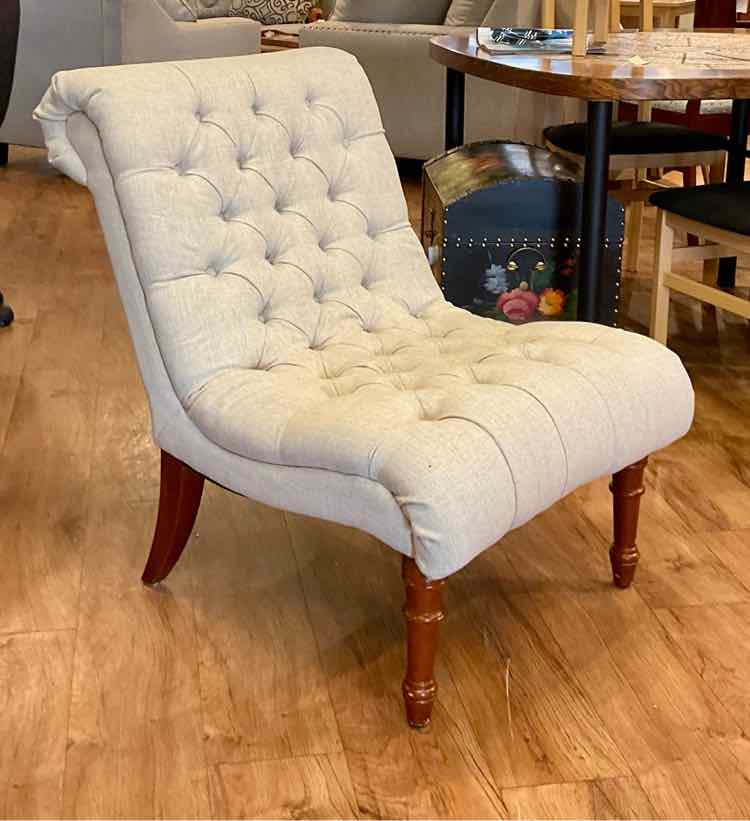 Josephine Chair In Tufted Oatmeal Fabric By Coaster