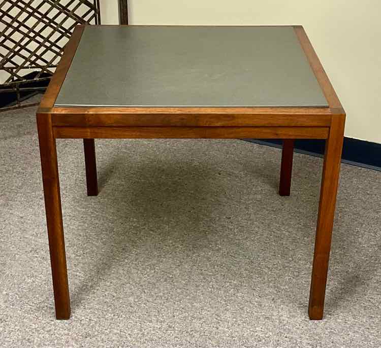 Mid-Century Modern Walnut Side Table w/ Slate Top