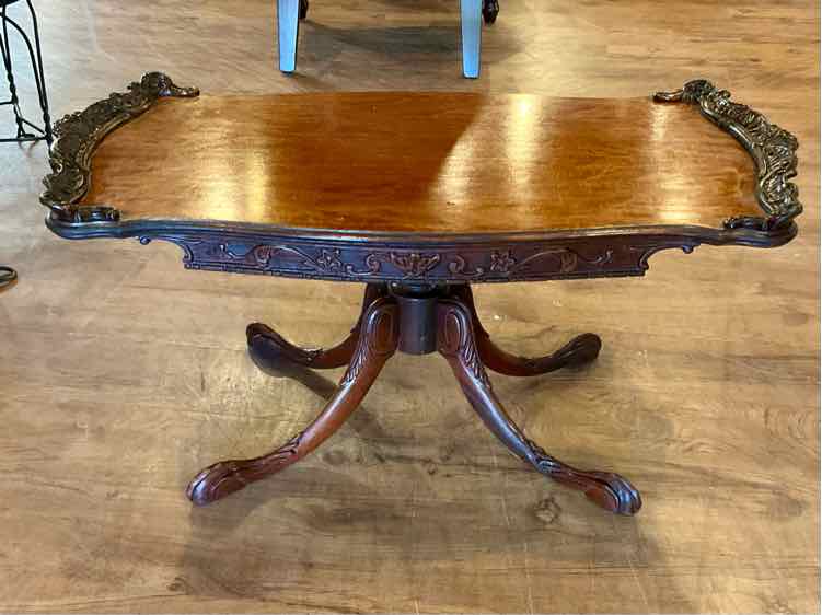 Antique English Georgian Mahogany Galleried Occasional Table