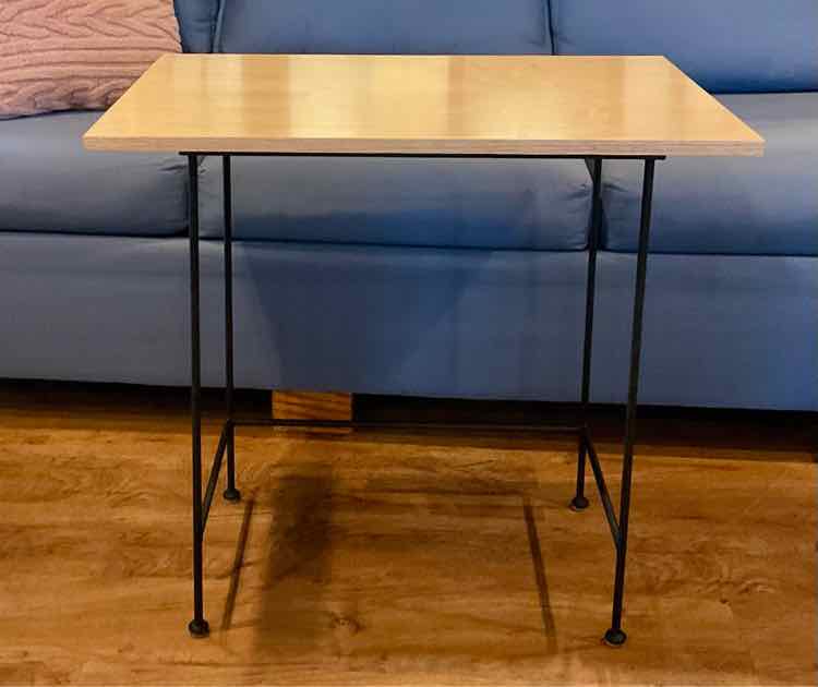 Blonde Iron Side Table