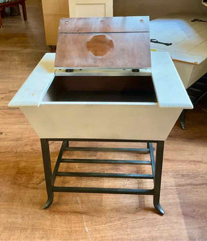 Custom Shiplap Storage Bin Side Table