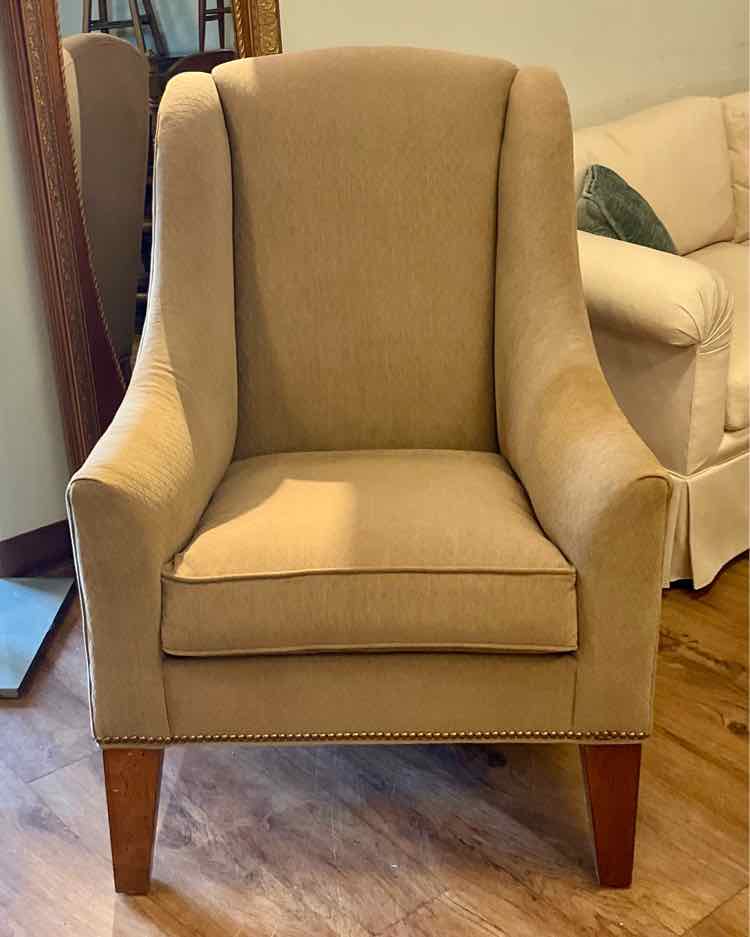 Ethan Allen Cappuccino Wing Chair (As-Is)