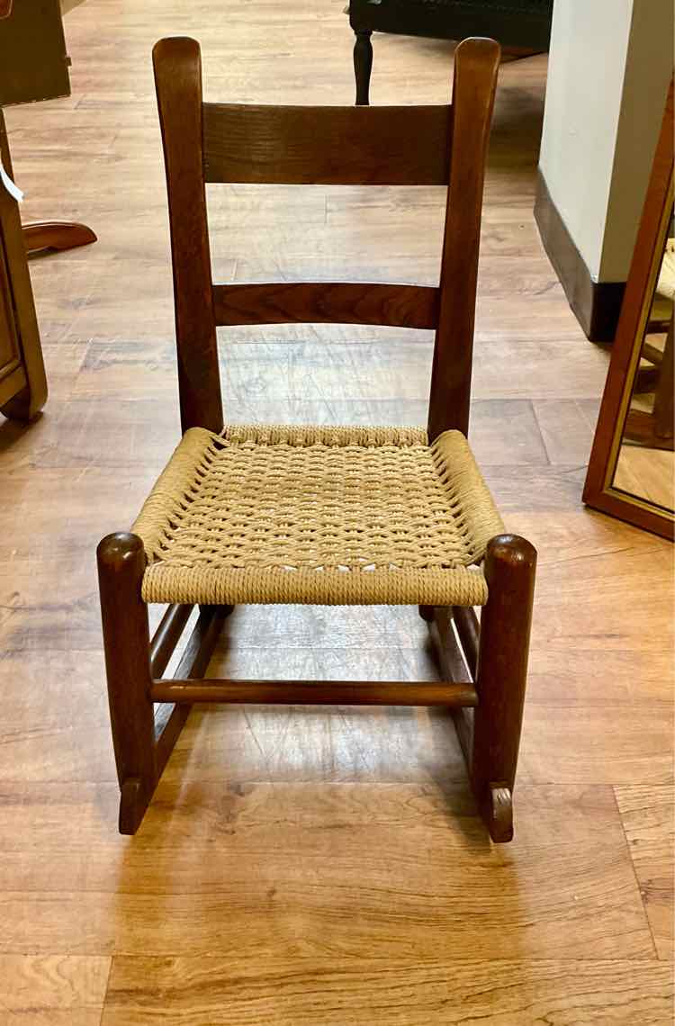 Vintage Hand Corded Shaker Style Children&#39;s Rocker