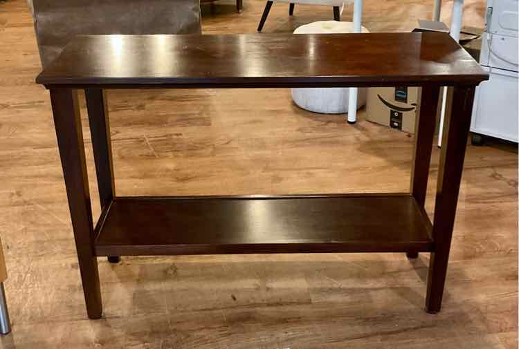 Dark Finish 2-Tiered Sofa Table