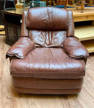 Lane Cognac Leather Action Manual Recliner