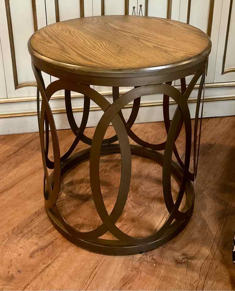 Madison Park Avarado Brown &amp; Bronze Round End Table