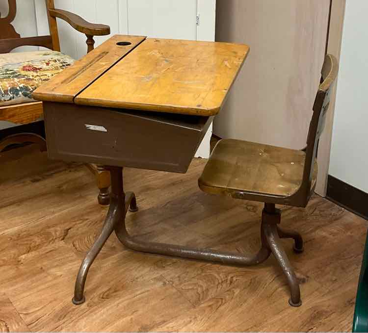 Antique Student Desk/Chair Combo