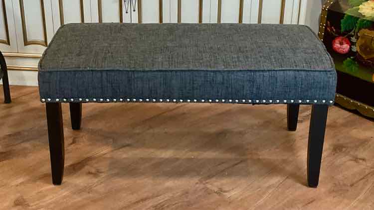 Modern Nailhead Accent Bench