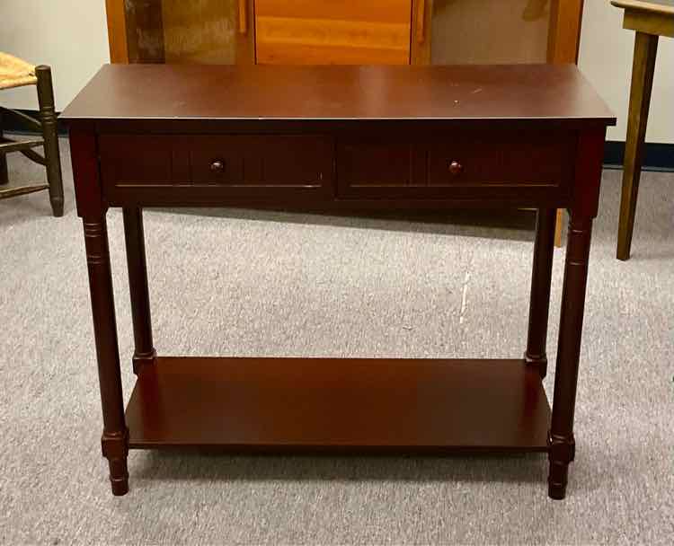 2 Drawer Chocolate Console Table