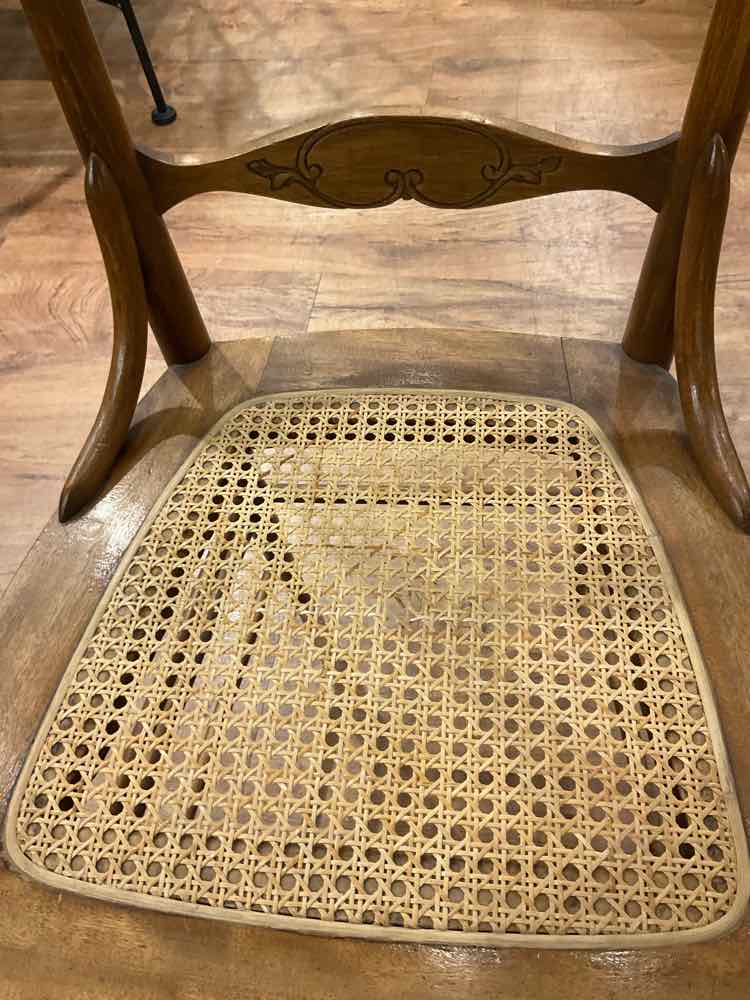 Vintage Victorian Cane Seat Chair (As-Is)