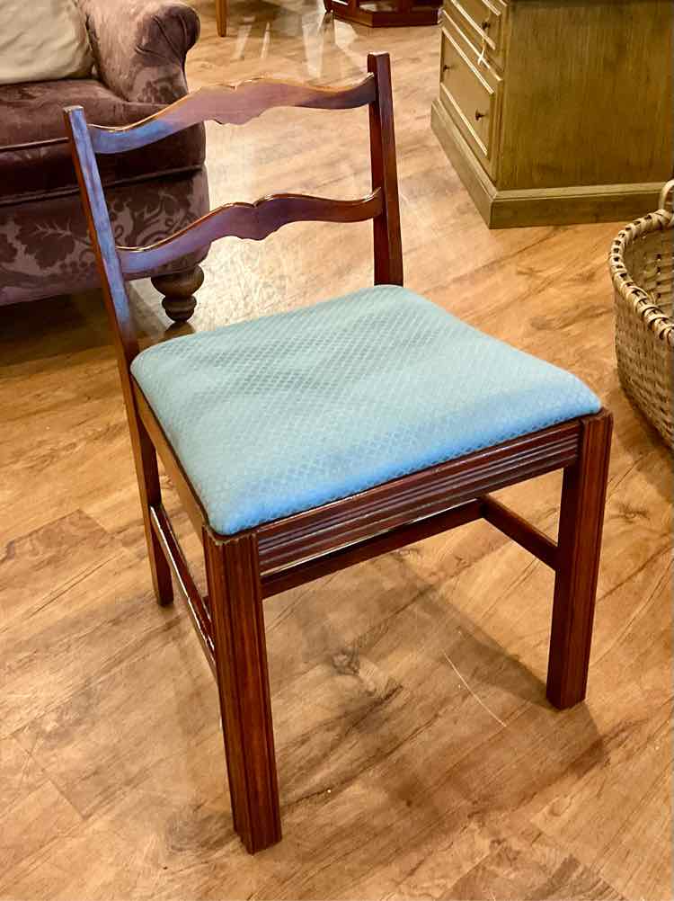 Vintage Low Back Chippendale Style Vanity Chair