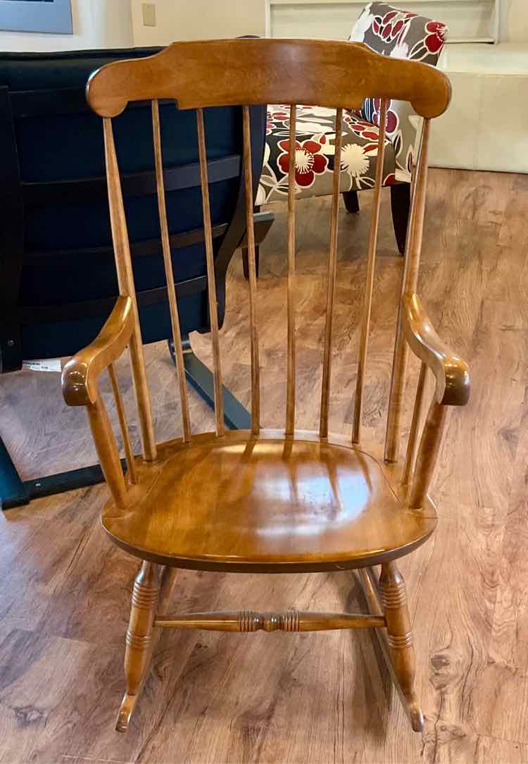 Vintage Maple Nichols &amp; Stone Windsor Rocking Chair